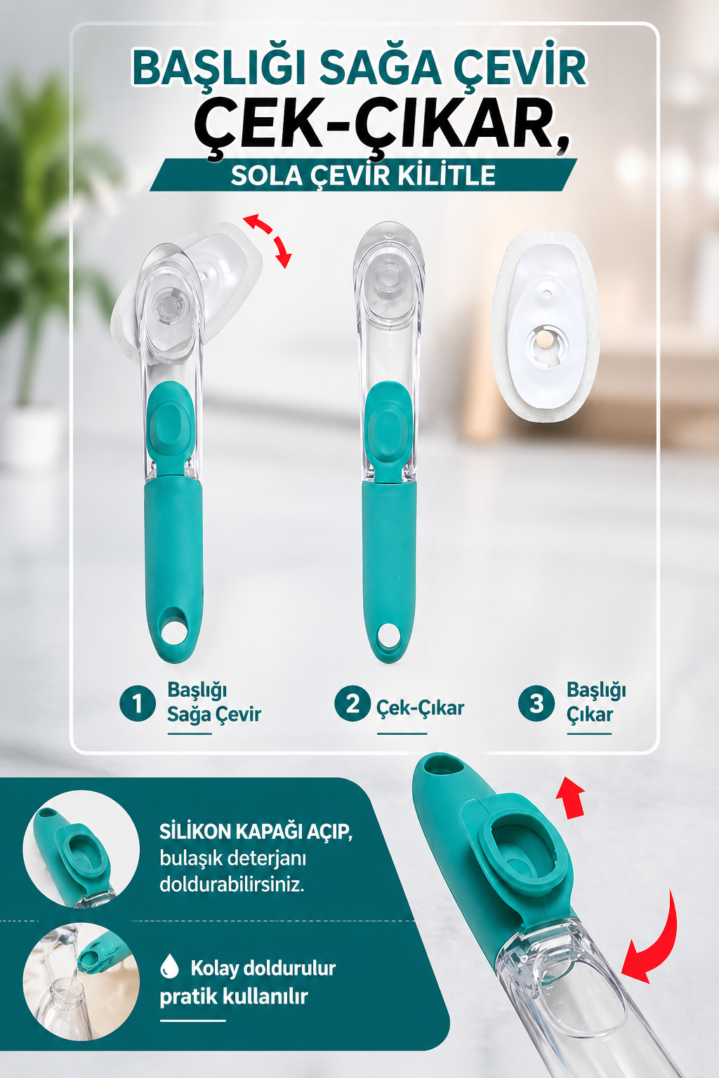 Mucize Temizlik Seti – Fırça + Sünger (Zor Kirlere Son)